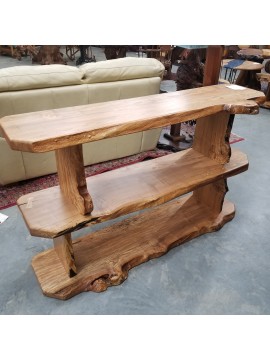 Tri shelf sofa table/ console table maple