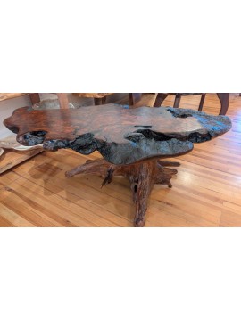 Fabulous Redwood Birdseye Burl Coffee Table