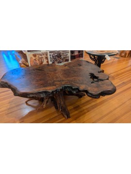 Claro Walnut Burl Coffee Table, excellent