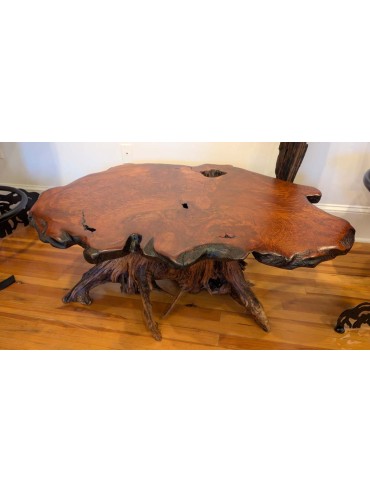 Redwood Lace Burl Coffee Table