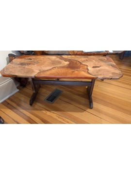 Ambrosia Maple Coffee  Table with copper epoxy