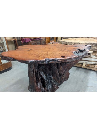 Redwood burl high top table/ bar