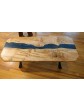 coffee table maple blue epoxy