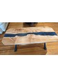 coffee table maple blue epoxy