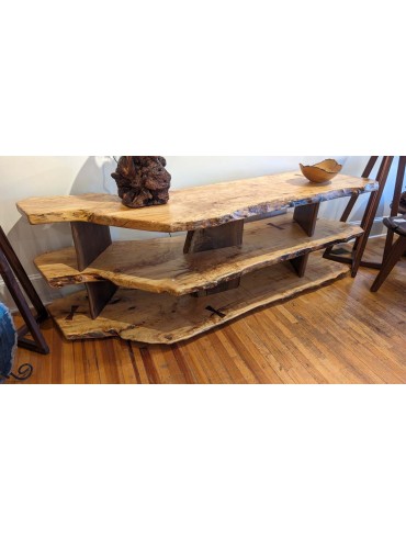 Sofa table tri level shelf