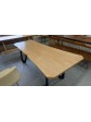 White Ash Dining Table with modern metal legs
