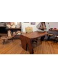 Old Growth Redwood Waterfall Desk with monitor stand